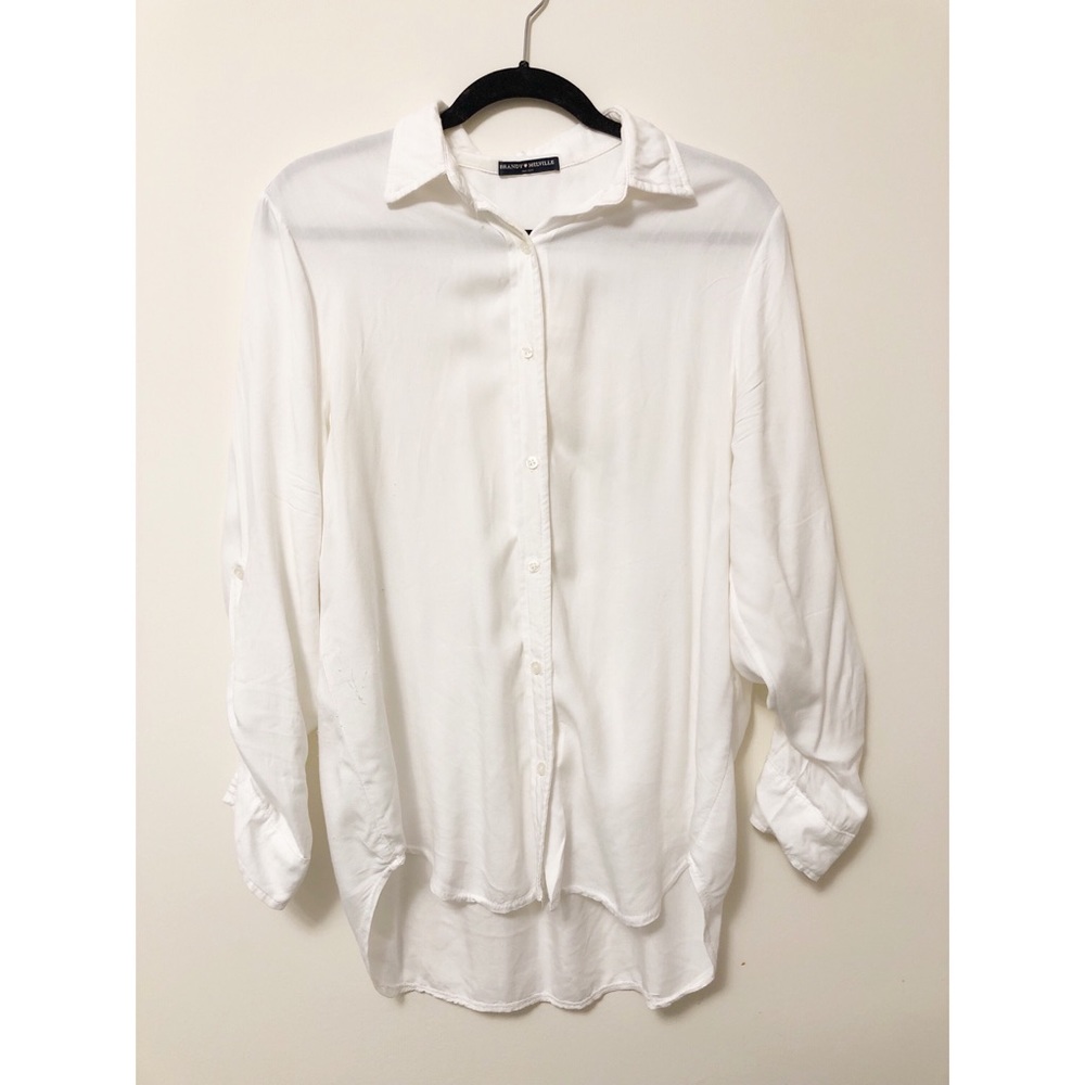 White button down blouse